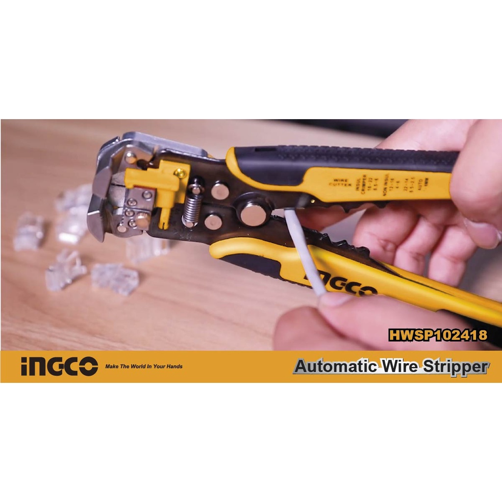 Kìm tuốt dây điện tự động Total THT15246 Ingco HWSP102418