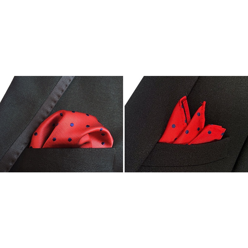 Khăn tay lụa dệt EFAN hình vuông họa tiết hoa chấm bi 18 kiểu phong cách doanh nhân nam tính