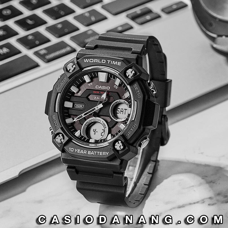 Đồng hồ nam dây nhựa Casio chính hãng Anh Khuê AEQ-120W-1AVDF