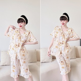 Đồ Bộ Bigsize 50-100kg Lửng Lụa MANGO - Lụa Nhật Mặc Nhà Cho Nàng Múp Xinh