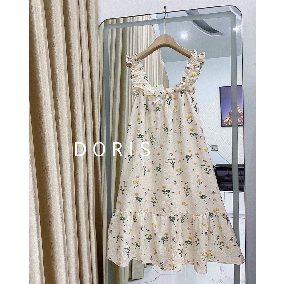 Đầm bầu mặc nhà 2 dây bèo style siêu mát