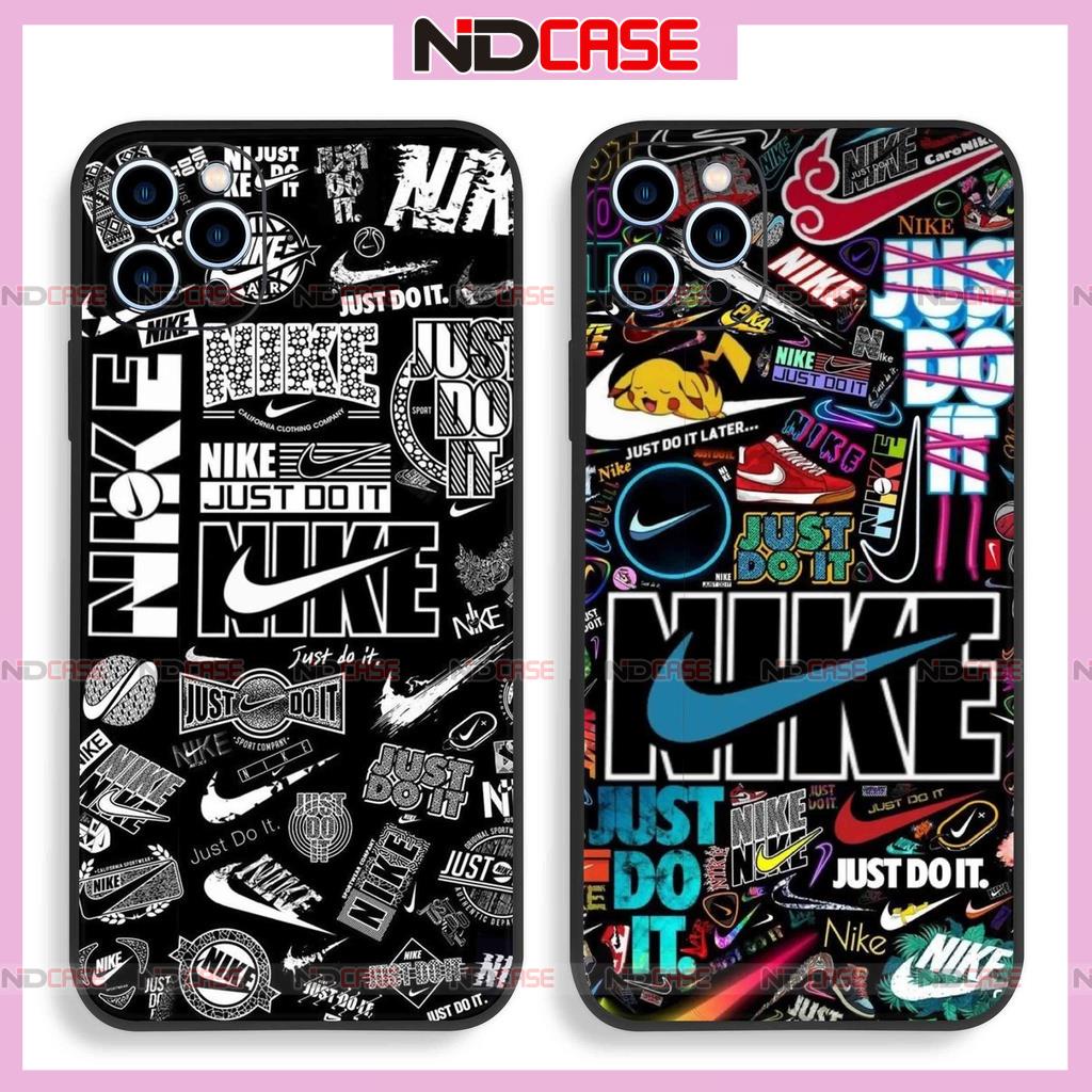 Ốp lưng điện thoại iPhone cạnh viền vuông silicon dẻo bảo vệ camera hình Nike ip 6/6s/7/8/X/XS/11/12/13/14 Pro Plus Max