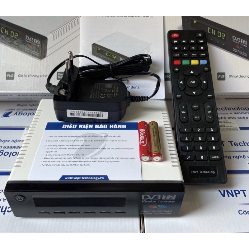 Đầu Thu Kĩ Thuật Số Mặt Đất VNPT-iGate DVB-T2 T203 HD