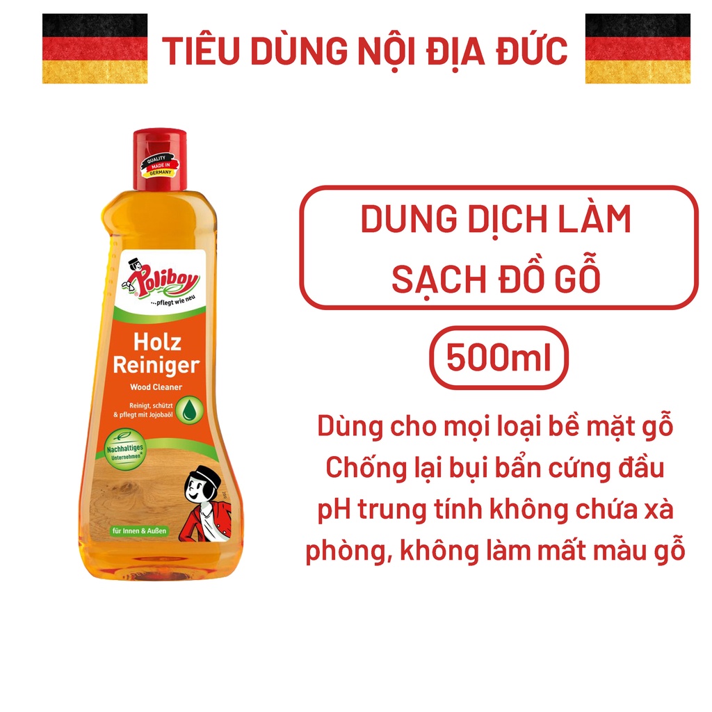 Dung Dịch Làm Sạch Đồ Gỗ Nội Thất POLIBOY Chống Lại Ẩm Mốc, Mối Mọt Cho Mọi Loại Đồ Gỗ 500ml