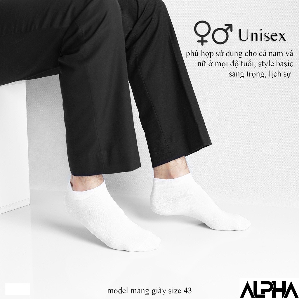 Tất vớ UNISEX GEN 2 màu basic cổ ngắn chất liệu cotton cao cấp thoáng khí khử mùi Nhật Bản GEN591