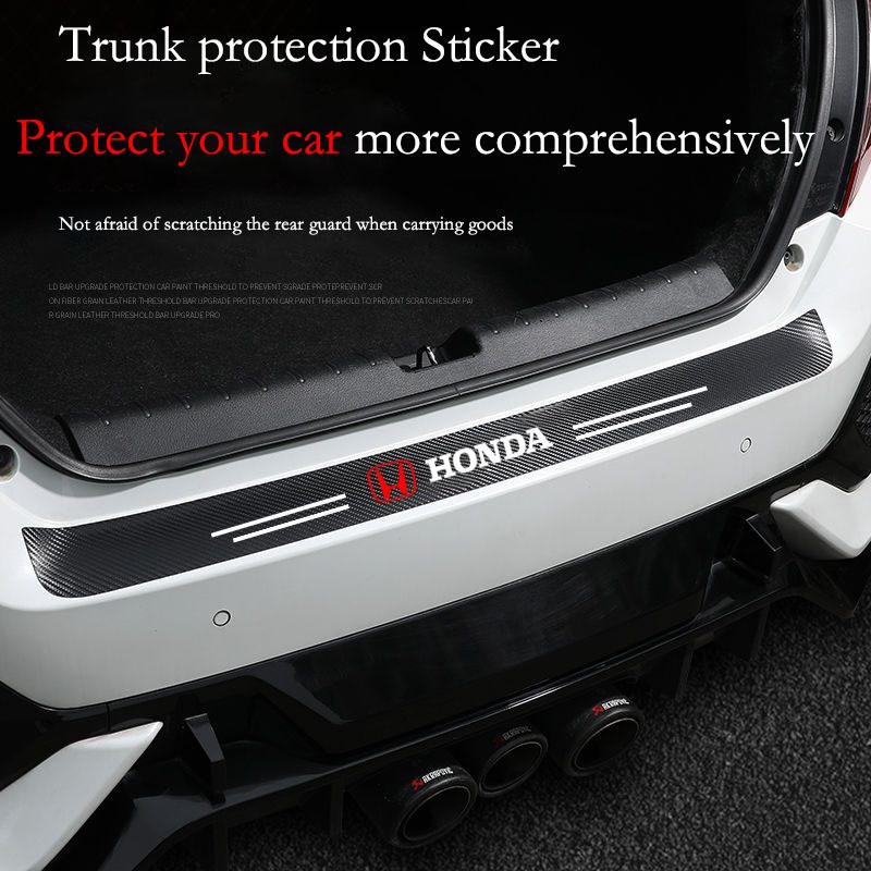 Miếng Dán Cửa Xe Hơi Bằng Da Sợi Carbon Chống Trầy Cho Honda City Civci Fit Jazz HRV BRV CRV Brio Accord Lead Moobilio Mugen Type R Accessori