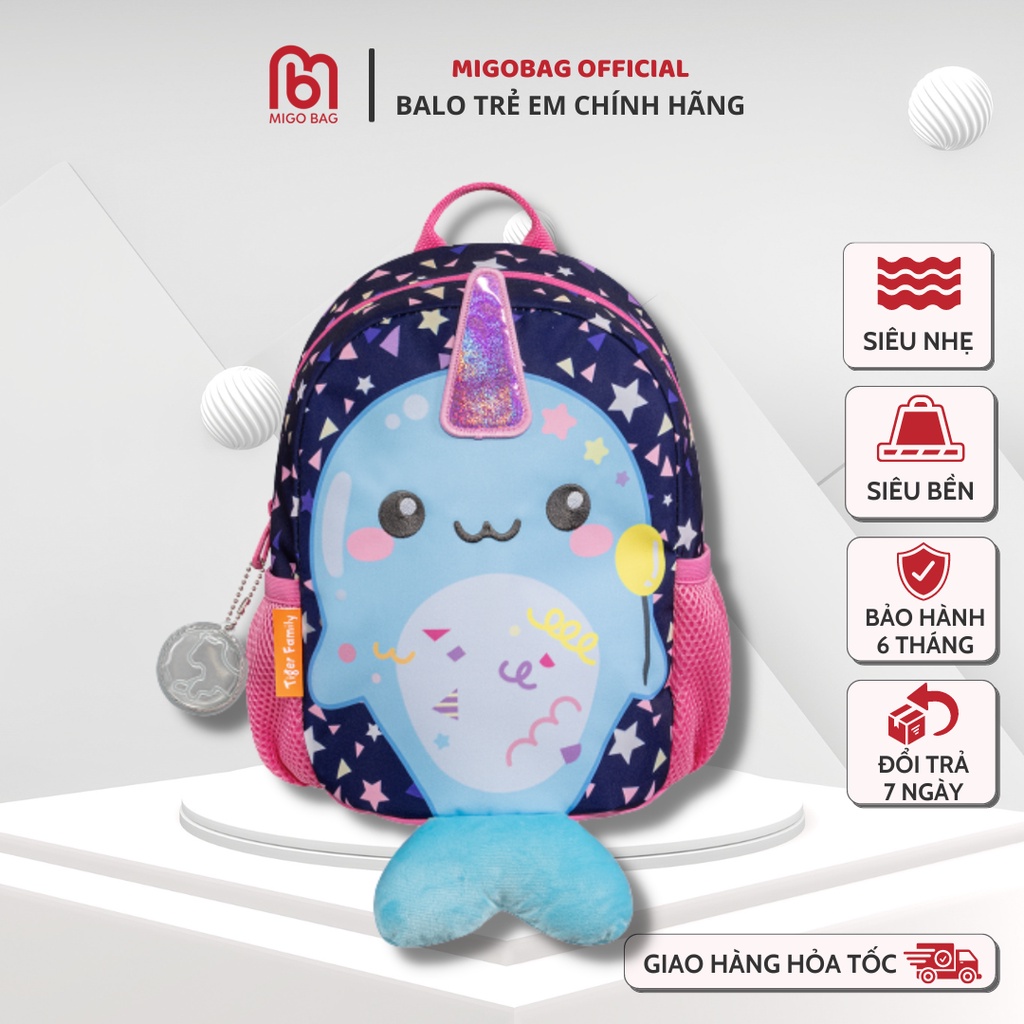 Balo Đi Học Cho Bé Mầm Non Tiger Family - Balo Siêu Nhẹ Chống Gù Toàn Diện - Mẫu Mới 2023 Bảo Hành 1 Năm F60