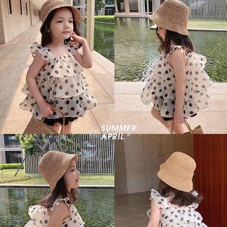 Đầm chấm bi thời trang mùa hè hàn quốc dành cho bé gái