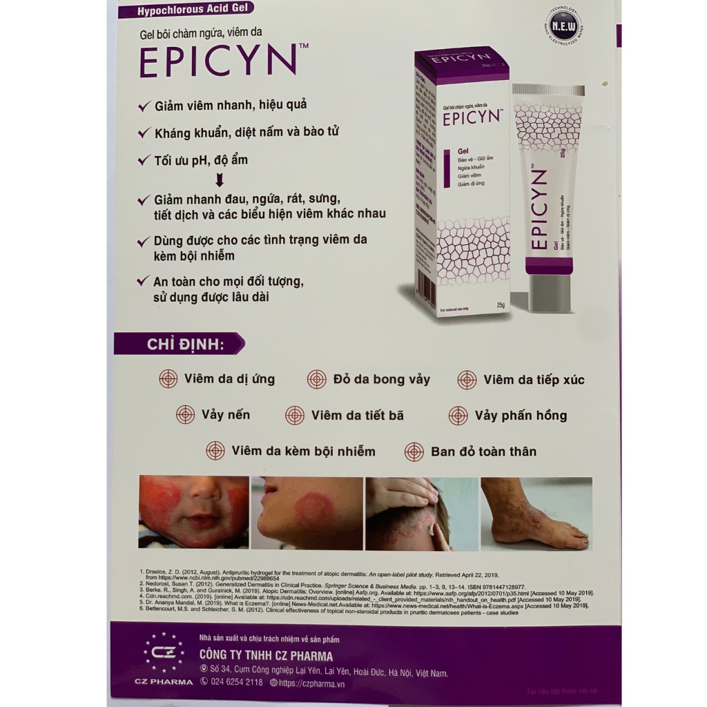 EPICYN - Gel bôi viêm da cơ địa, chàm ngứa, dị ứng, viêm da tiết bã - Nhà Thuốc An Đức