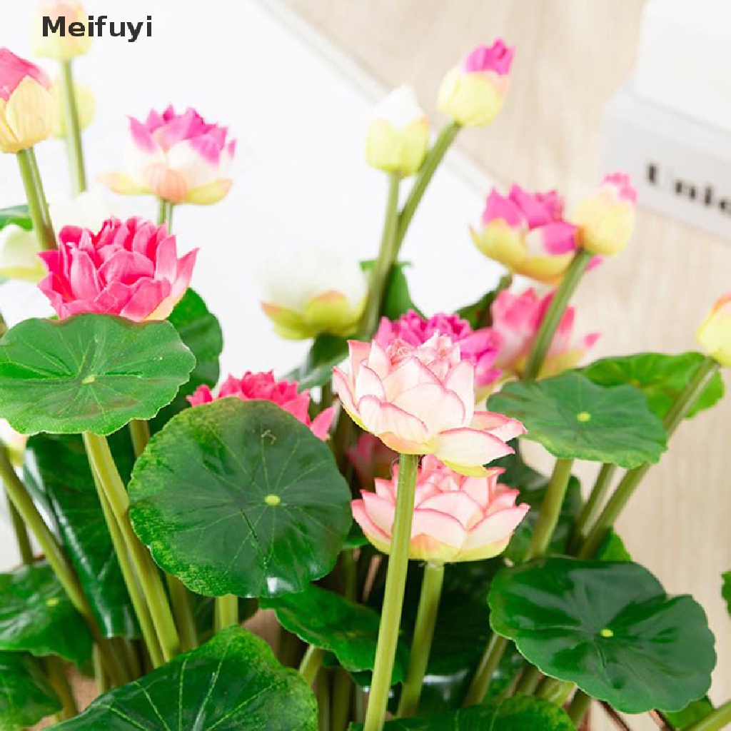 Hoa Sen Giả Trang Trí Tiểu Cảnh Độc Đáo