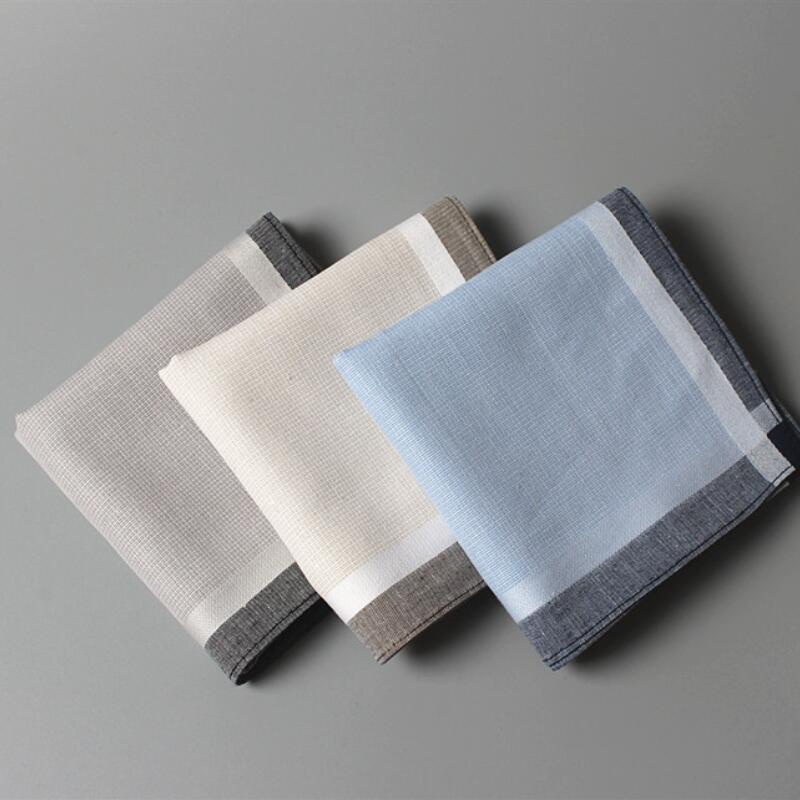 Set 3 Khăn Tay Bỏ Túi Mềm Mại Thấm Hút Mồ Hôi Cho Nam