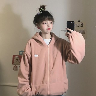 [ORDER] (ORDER) Áo khoác nỉ Hoodie bông nữ ấm áp Hàn Quốc - Có ảnh thật
