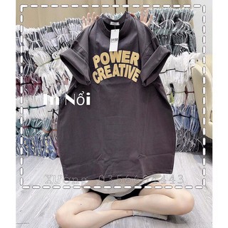 Áo thun nữ in chữ nổi unisex, áo phông in chữ form thụng oversize cotton khô 3158 Vocanlus Boutique