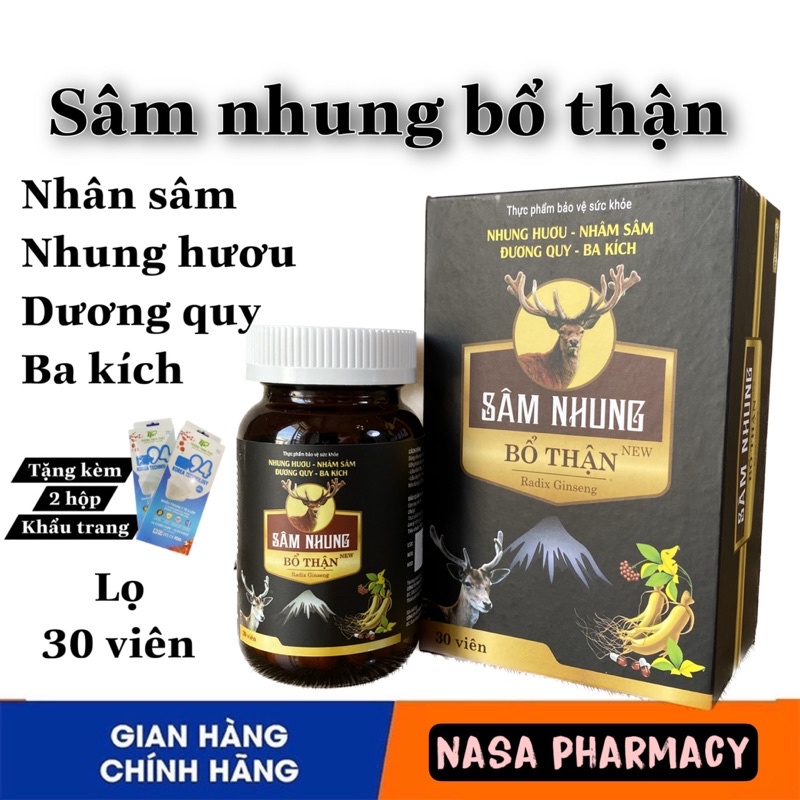 Sâm nhung bổ thận - Bổ thận tráng dương - tăng cường chức năng thận - cải thiện sinh lí yếu