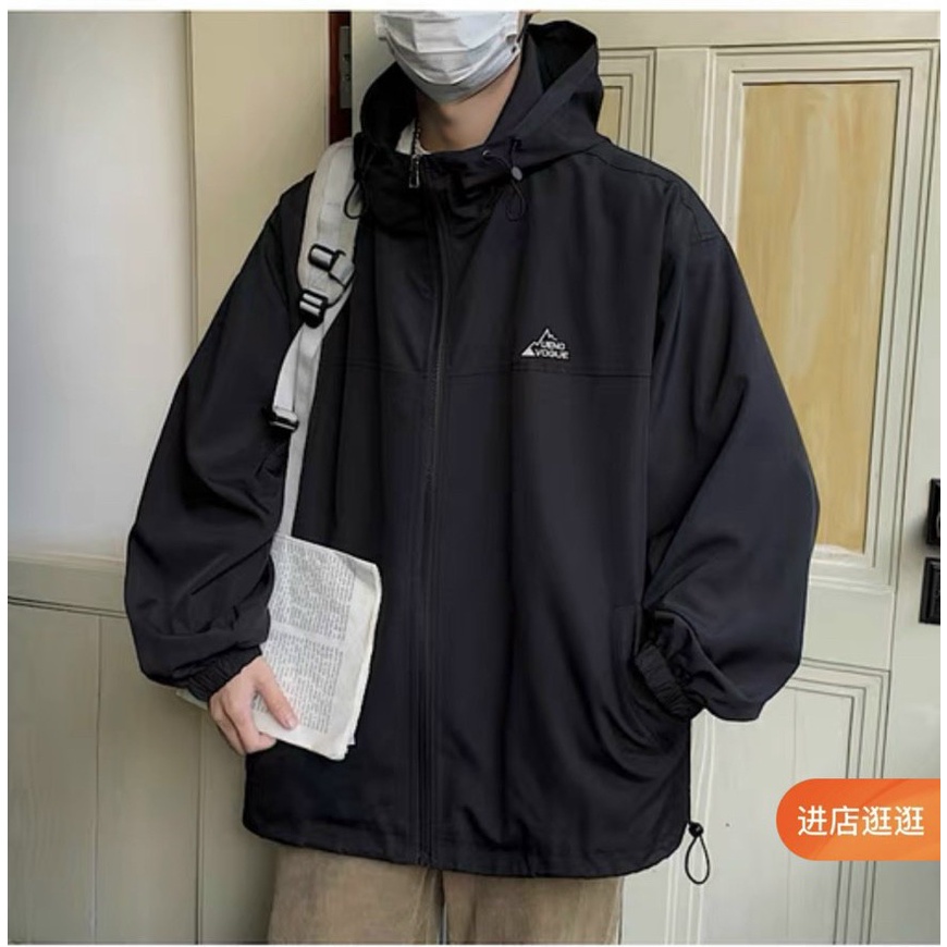 Áo Khoác Dù Nam Nữ Logo In Chữ Form Big Size Rộng Thoải Mải UTS