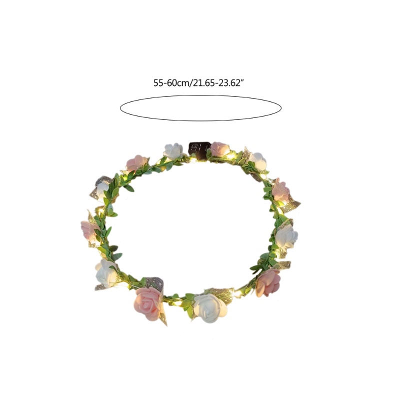 Băng Đô Cài Tóc Hình Vương Miện Đính Hoa Nhiều Màu Tùy Chỉnh Cho Nữ