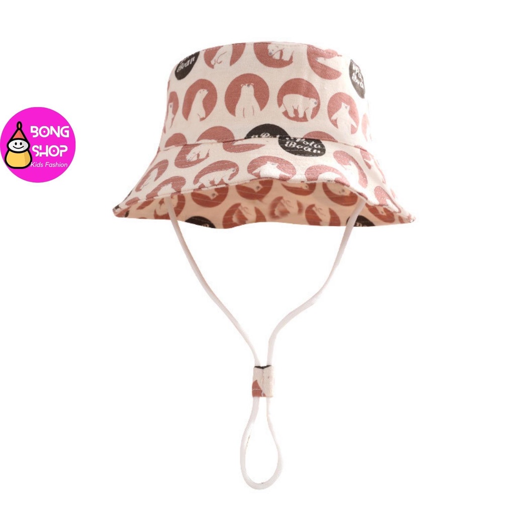 Mũ tai bèo in hoạ tiết hoạt hình phong cách Hàn Quốc thời trang dễ thương cho bé