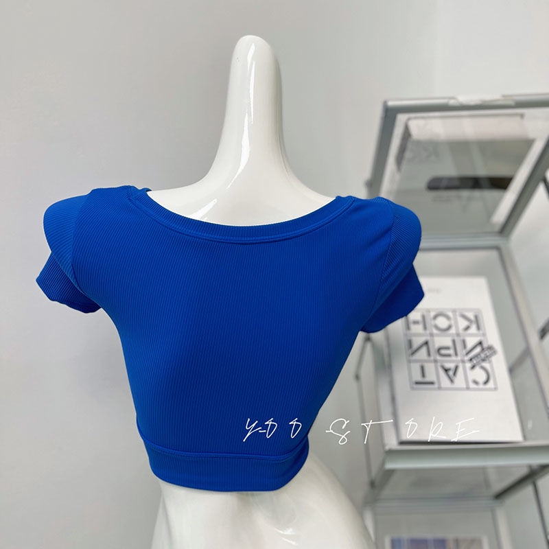 Áo thun COZOKC thể thao ngắn tay dáng ôm thời trang