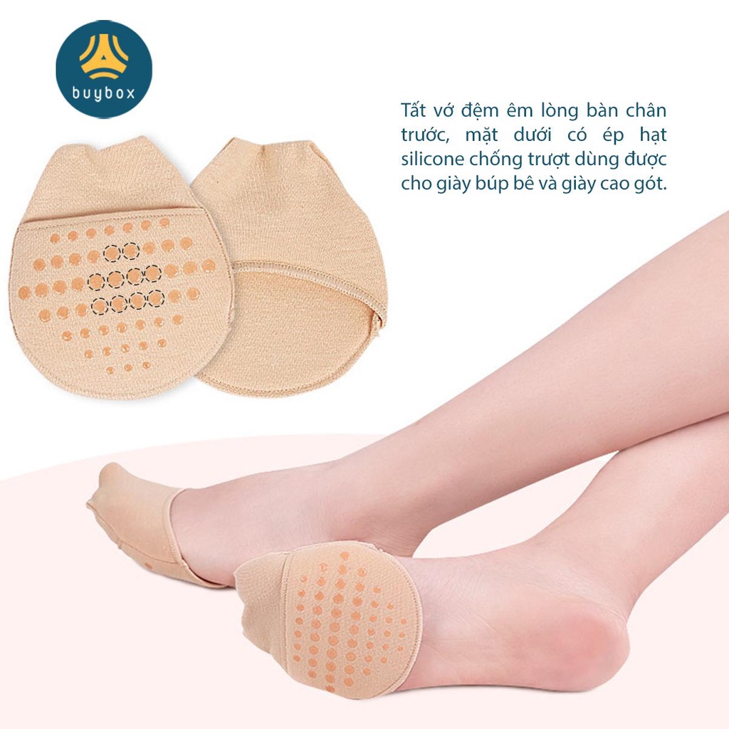 Vớ thiết kế mỏng nhẹ, màu sắc tinh tế, kết hợp hạt silicone massage - BuyBox - BBPK340