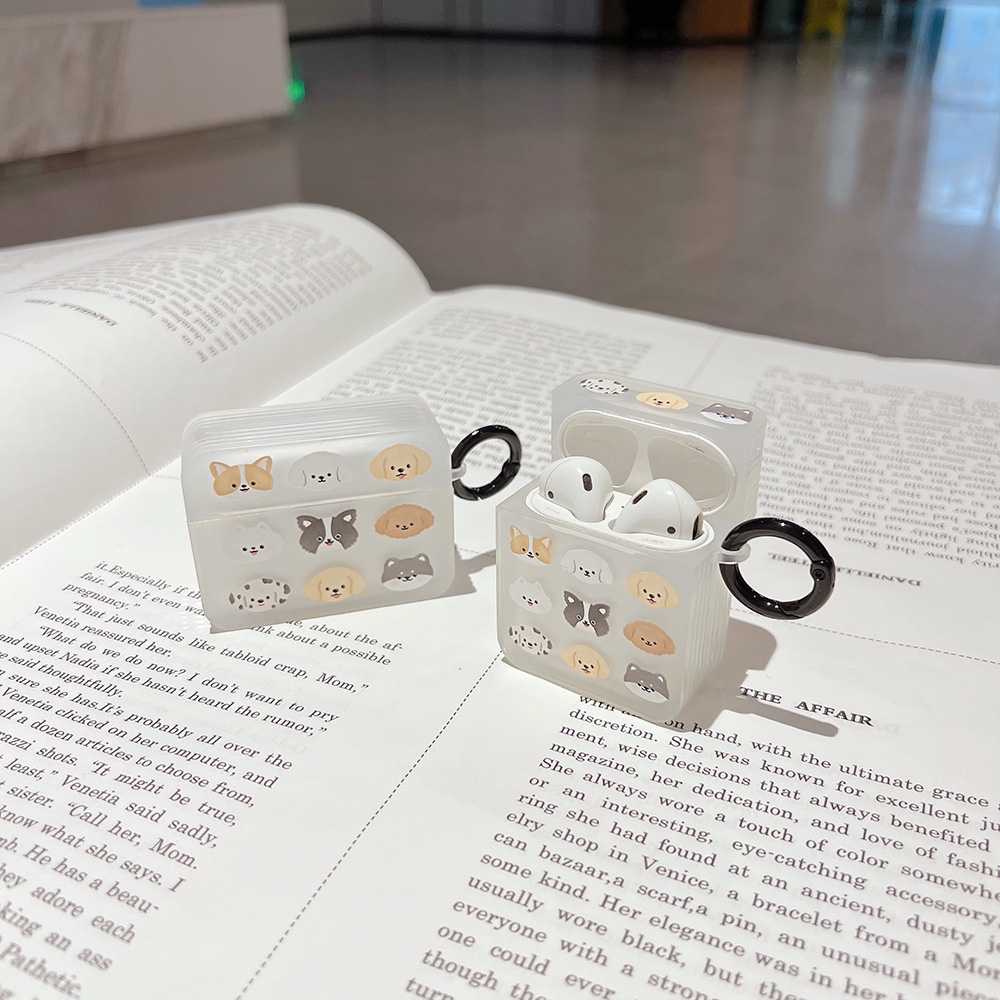Vỏ Bảo Vệ Hộp Sạc Tai Nghe bluetooth airpods pro2 / Pro / 3 Bằng Silicon Họa Tiết Chú Chó Dễ Thương