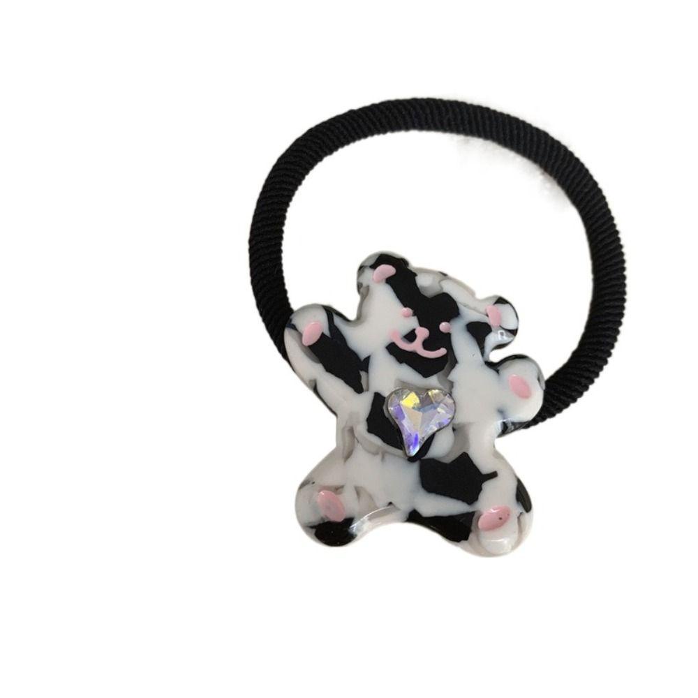 Dây Cột Tóc Co Giãn Hình Gấu Hoạt Hình Dễ Thương Cho Nữ Giá Đỡ