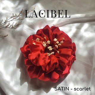 Scrunchies LACIBEL lụa satin, buộc tóc vải handmade 100%