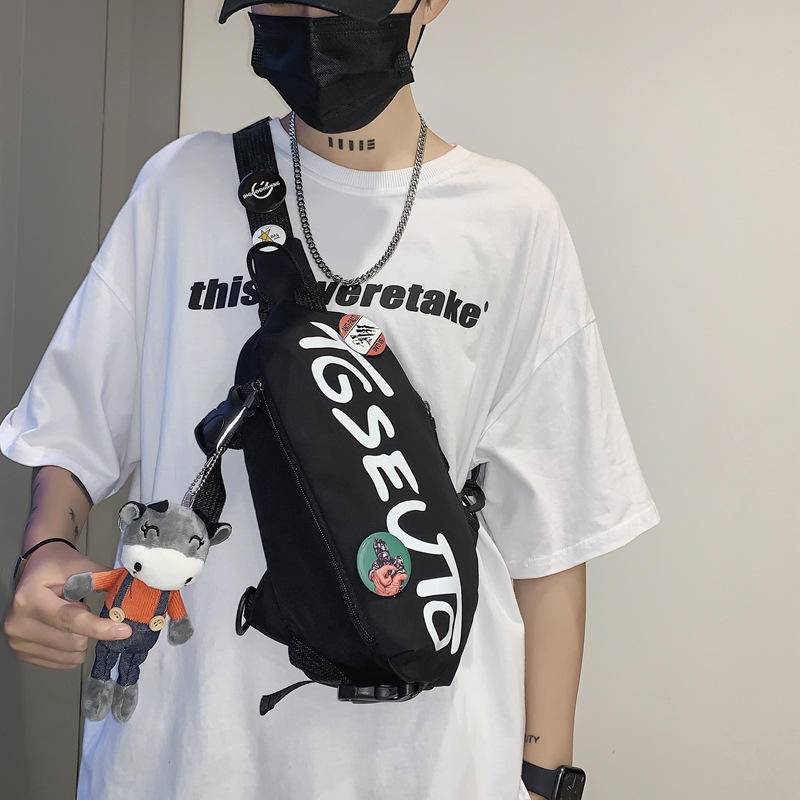 Túi Đeo Chéo Ngực Thể Thao Bằng Vải Bạt Thời Trang Nam Nữ