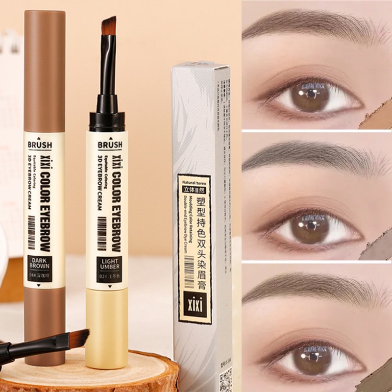 Kem Nhuộm Lông Mày Xixi 4 Màu Tùy Chọn Chống Nhòe Chống Thấm Nước Lâu Trôi Nhanh Khô