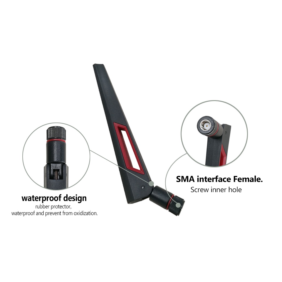 Bộ 2 Ăng Ten 10dBi Băng Tần Kép 2.4GHz 5GHz 5.8Ghz WiFi RP-SMA
