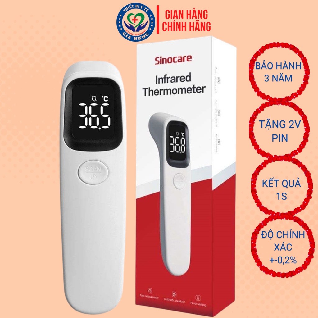 Nhiệt Kế Hồng Ngoại Đo Trán Chính Hãng Sinocare