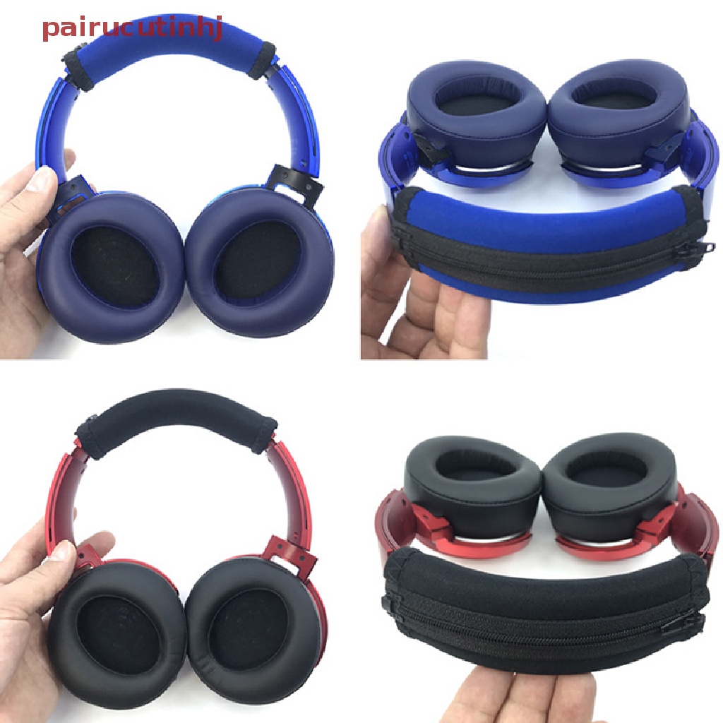 1 Cặp Đệm Bọc Đầu Tai Nghe Bằng Da + Xốp Thay Thế Cho Sony MDR-XB950BT XB950B1 N1