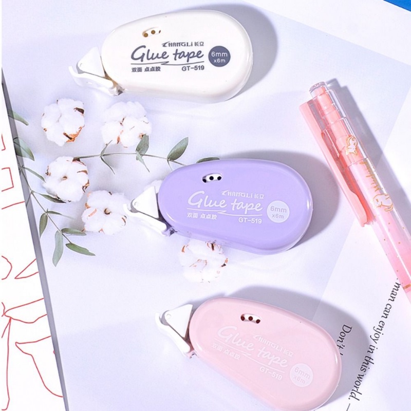 Cuộn Băng Keo Hai Mặt 6m * 6mm Dùng Trang Trí Sổ Tay / Album Ảnh DIY