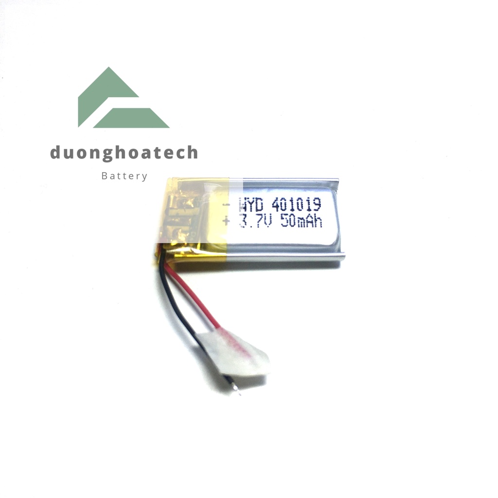 Pin Lithium Polymer 3.7V 401019 50mAh Siêu Nhỏ Siêu Nhẹ Dùng cho Tai nghe