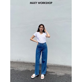 Áo thun cổ tim V Neck Basic Tee White Maxy Workshop