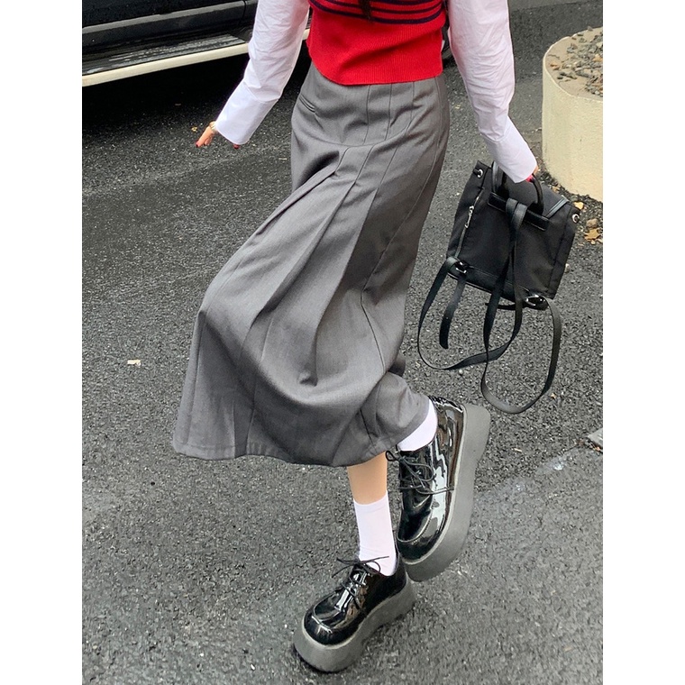 Chân Váy Dài Lưng Cao Màu Sắc Đơn Giản Cho Nữ