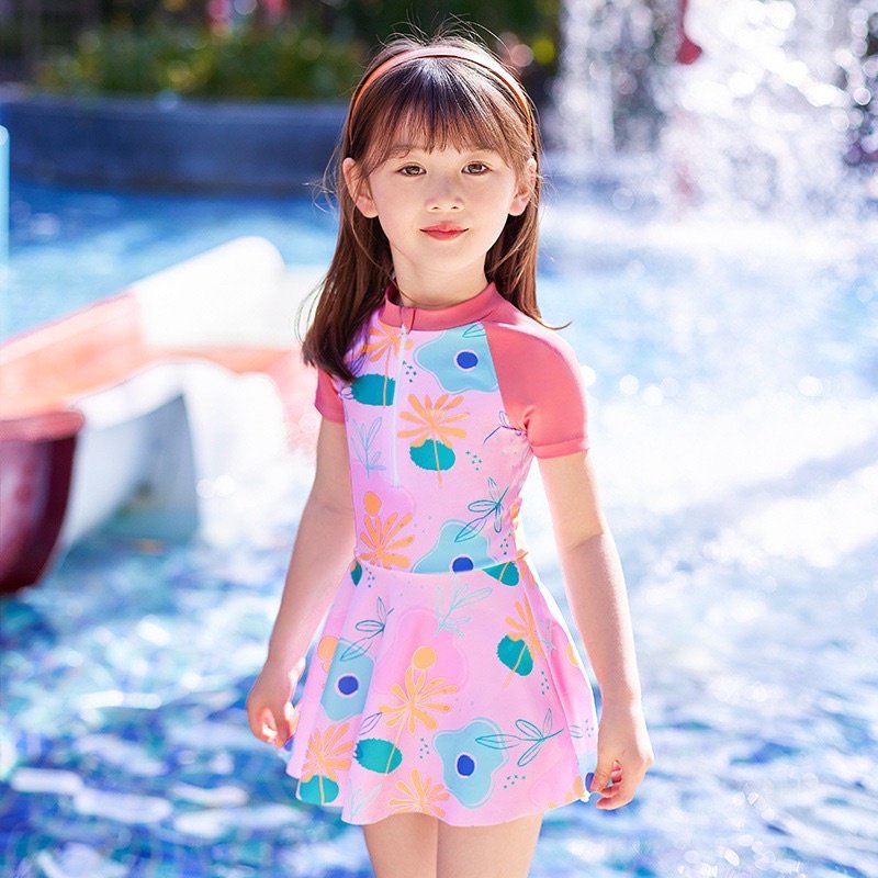 Đồ bơi trẻ em Cao Cấp size đại 10-45kg Kèm Mũ áo tắm đi biển, bikini cho bé gái 1 2 3 4 5 6 7 8 9 10 11 12 13 14 15 tuổi