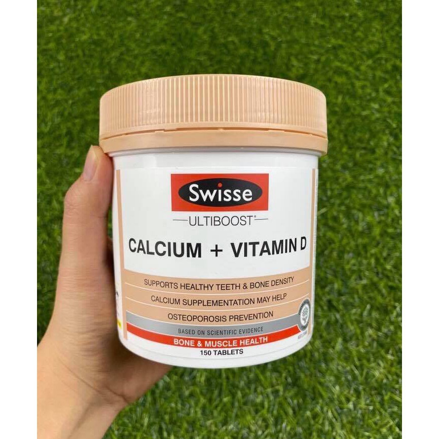 Viên Uống Bổ Sung Canxi Hữu cơ Calcium + Vitamin D Ultiboost Swisse 150 Viên