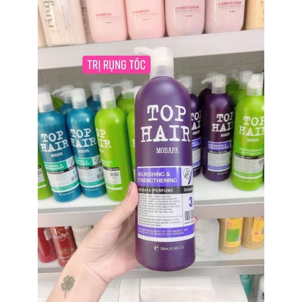 Cặp dầu gội xả Tophair Top Hair Mobafa 750ml phục hồi tóc Tophair Mobafa