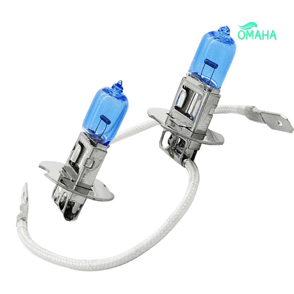 Set 2 Bóng Đèn Pha Halogen H3 100W DC 12V Siêu Sáng Dành Cho Ô Tô