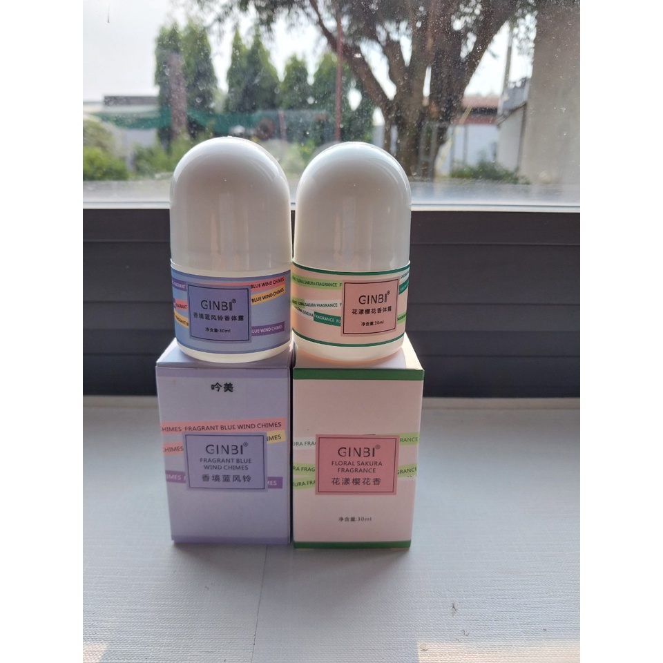 Lăn Khử Mùi Hương Hoa Anh Đào Ginbi Cute Nhỏ Gọn