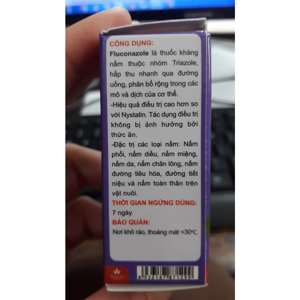 Five FUNAZOLE 10ml nấm phổi, nấm điều, nấm chân lông trên gà chọi, thỏ, chó mèo