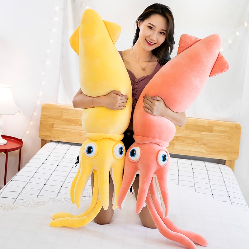 Gối Ôm Nhồi Bông Hình Bạch Tuộc Dễ Thương 80-110CM