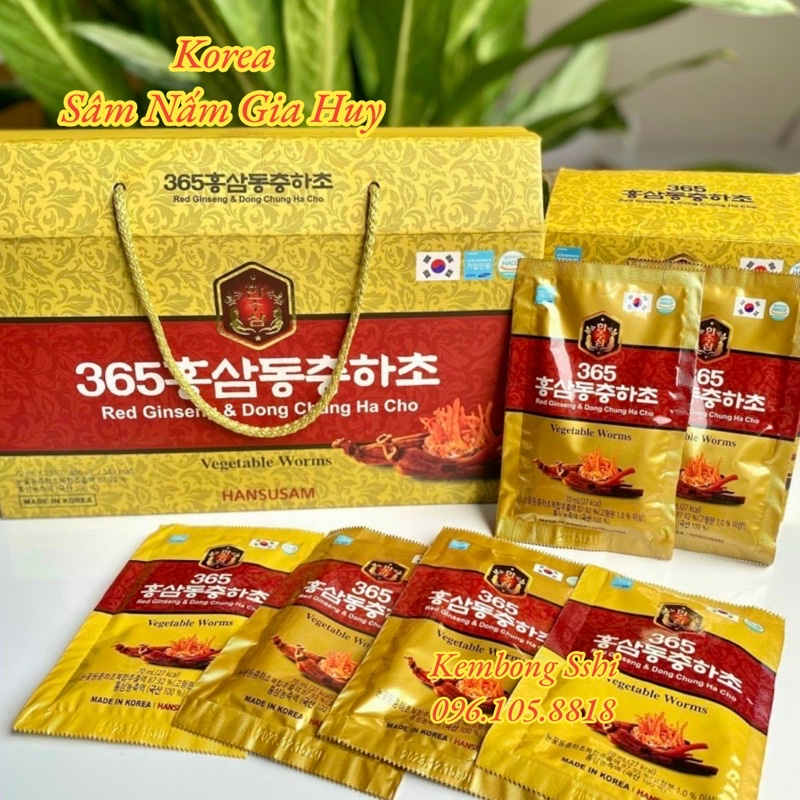 Nước Hồng Sâm Đông Trùng Hạ Thảo 365 HANSUSAM Hàn Quốc