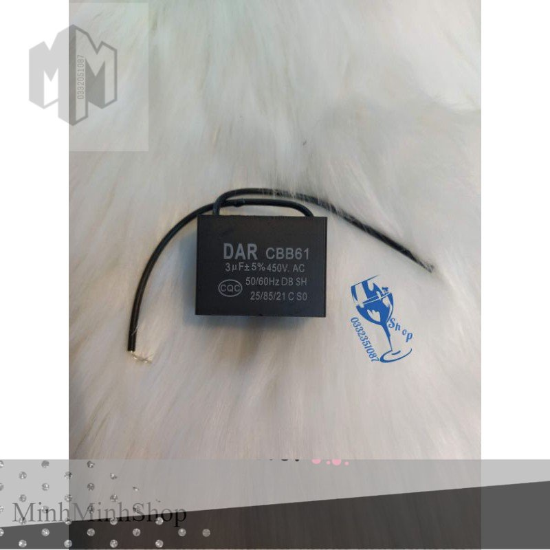 tụ quạt 450VAC 3uf hàng đẹp (5 chiếc)