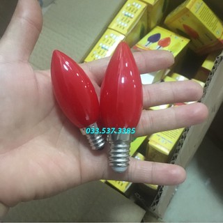 Bóng đèn trái ớt, bóng đèn led ớt đui e12 và e14 màu đỏ - một cặp