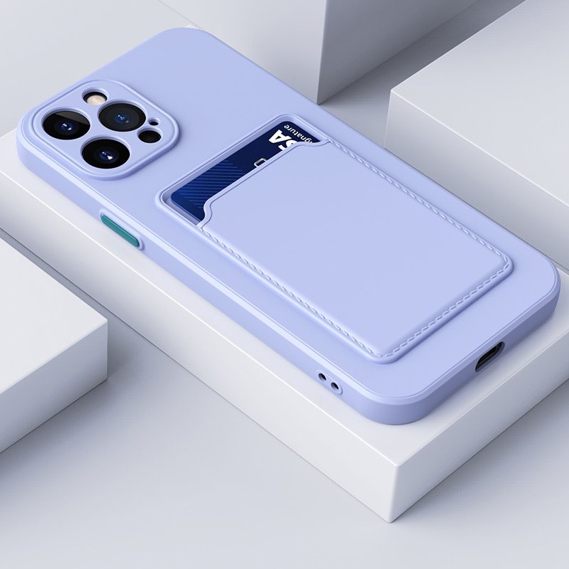 Ốp Điện Thoại Silicon TPU Mềm Có Ngăn Đựng Thẻ Cho iPhone 12 11 Pro Max 12 mini XS X Max XR
