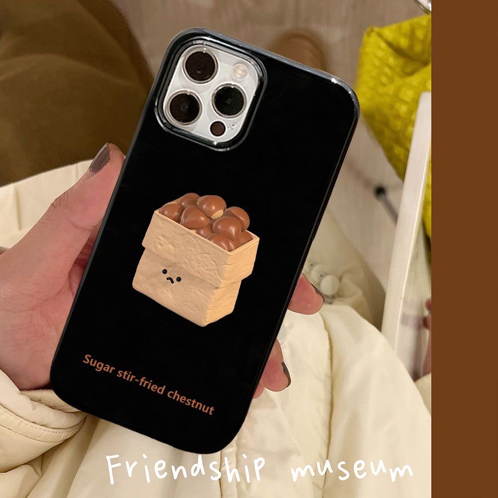 Ốp Điện Thoại Mềm Viền Đen Chống Sốc In Hình Socola Cho IPhone 14 Pro Max 13 12 Pro Max 11 Xr Xs 7 8Plus