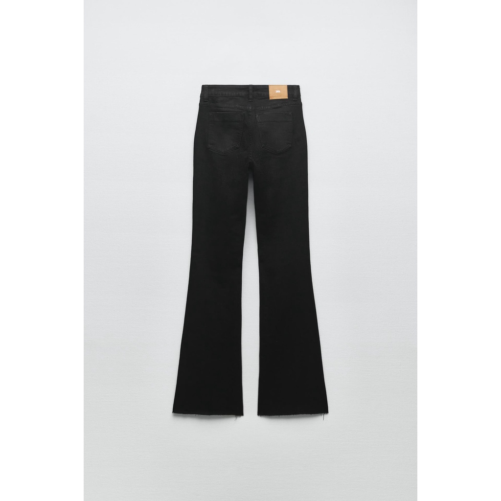 Zara Quần Jean Dài Ống Loe Eo Cao Thời Trang Mùa Xuân Cá Tính 4979022