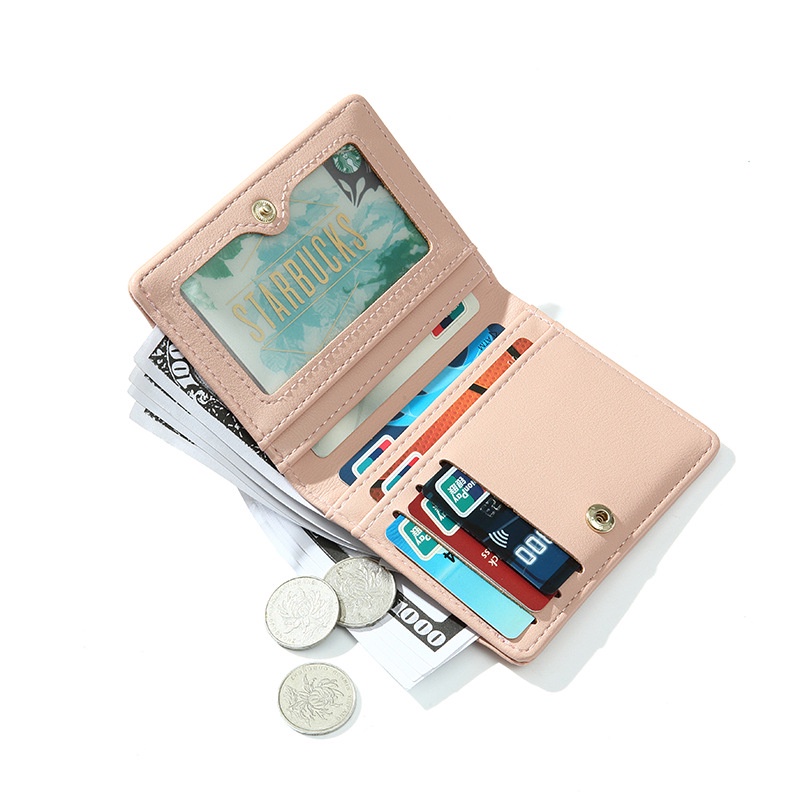 IELGY Ví Đựng Thẻ Nhiều Ngăn Đơn Giản Phong Cách Hàn Quốc Cho Nữ