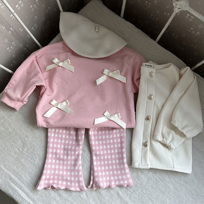 Áo Khoác Cardigan Phong Cách Retro Xinh Xắn Cho Bé Gái